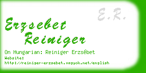 erzsebet reiniger business card